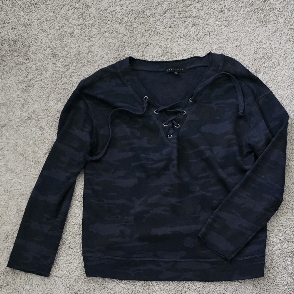 Sanctuary Black And Navy Sweatshirt